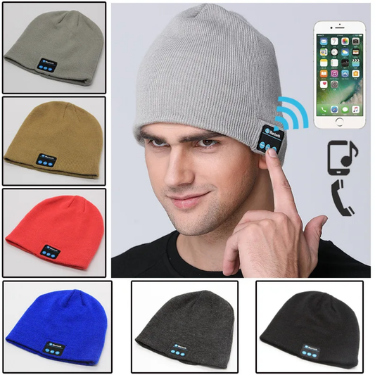 Bonnet Bluetooth sans fil pour musique appel et ecoute,bonnet tricoter