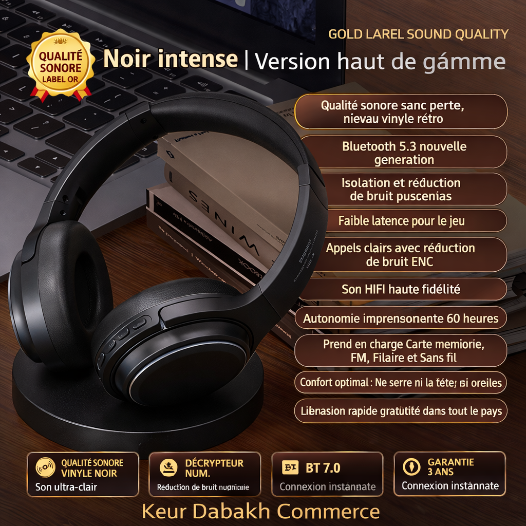 Casque sans fil Bluetooth